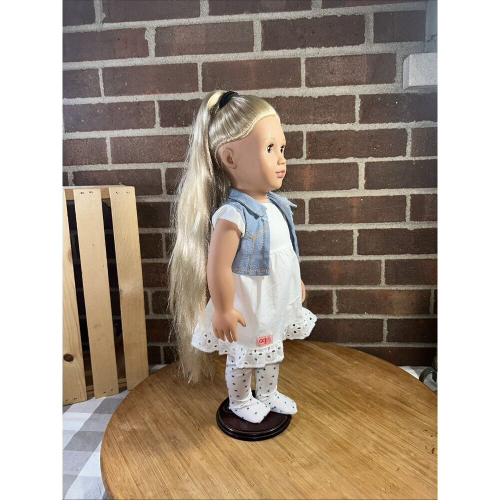 Our Generation 17" Battat Phoebe Doll Long Blond hair brown eyes Leggings outfit